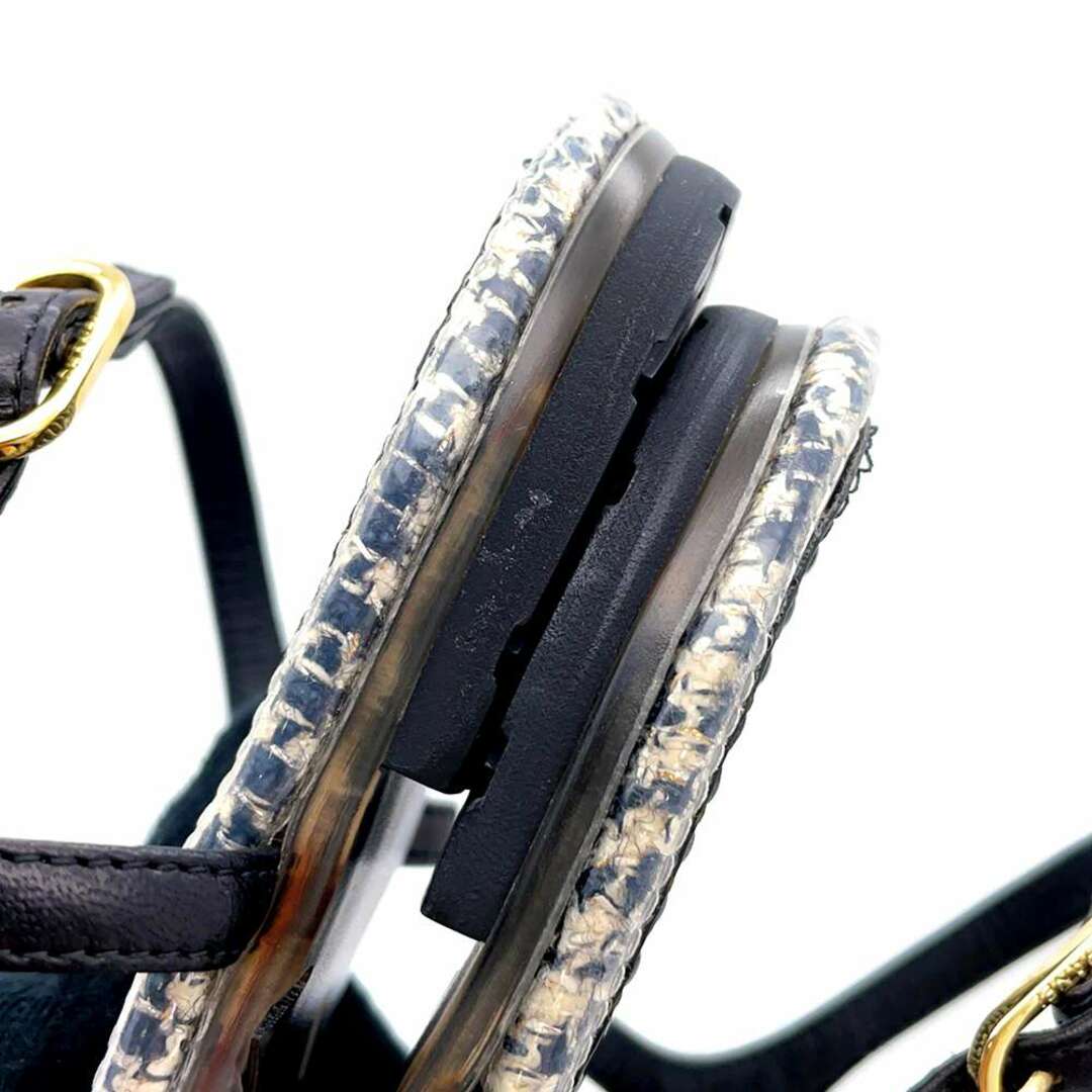CHANEL - シャネル サンダル ココマーク プラチェーン ツイード