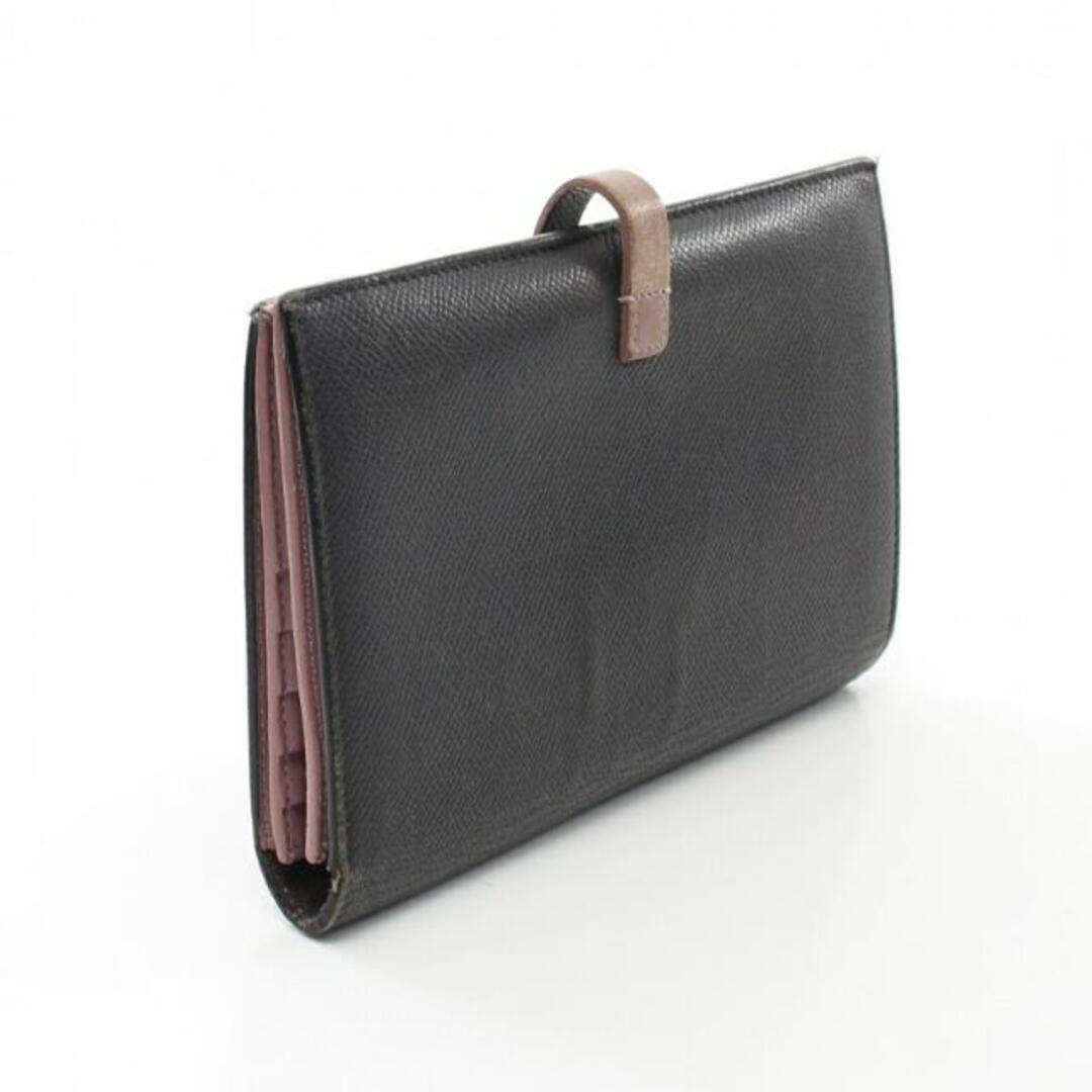 LARGE STRAP WALLET ラージ ストラップ ウォレット 二つ折り長財布 レザー グレー ライトパープル