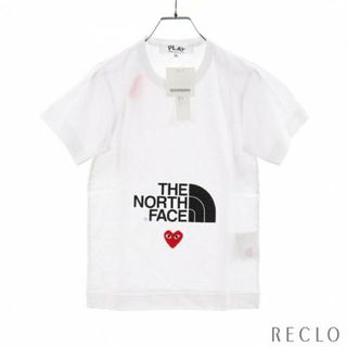 コムデギャルソン(COMME des GARCONS)のPLAY COMME des GARCONS × THE NORTH FACE Tシャツ ロゴパッチ ホワイト ブラック(Tシャツ(半袖/袖なし))