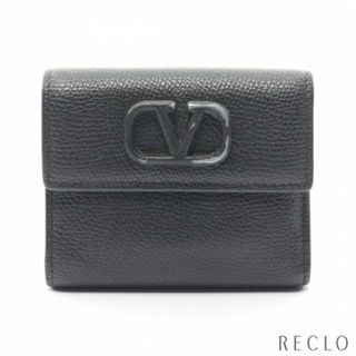 ヴァレンティノガラヴァーニ(valentino garavani)のV SLING WALLET Vスリング 三つ折り財布 レザー ブラック(財布)