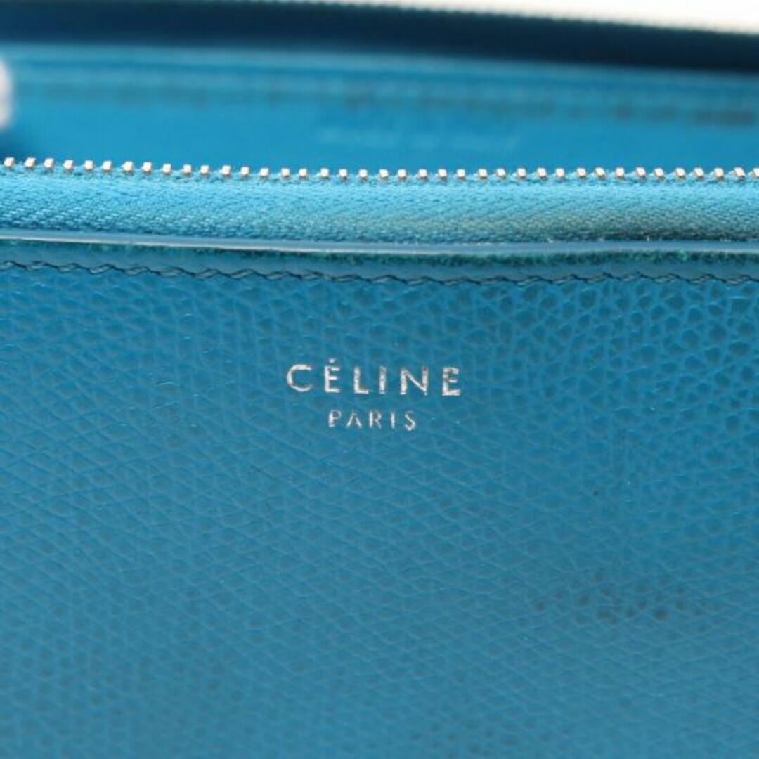 celine(セリーヌ)のラージジップド マルチファンクション ラウンドファスナー長財布 レザー ライトブルー レディースのファッション小物(財布)の商品写真