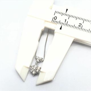 K18WG ホワイトゴールド リバーシブルトップ ネックレス ダイヤモンド0.33ct/0.20ct シェル 16.5g 40～45cm レディース