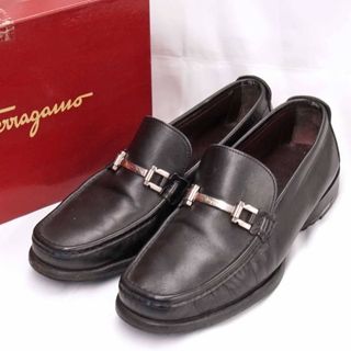 サルヴァトーレフェラガモ(Salvatore Ferragamo)の『USED』 Salvatore Ferragamo フェラガモ PASQUALE ローファー レザー ブラック メタルビット ビジネスシューズ【中古】(その他)