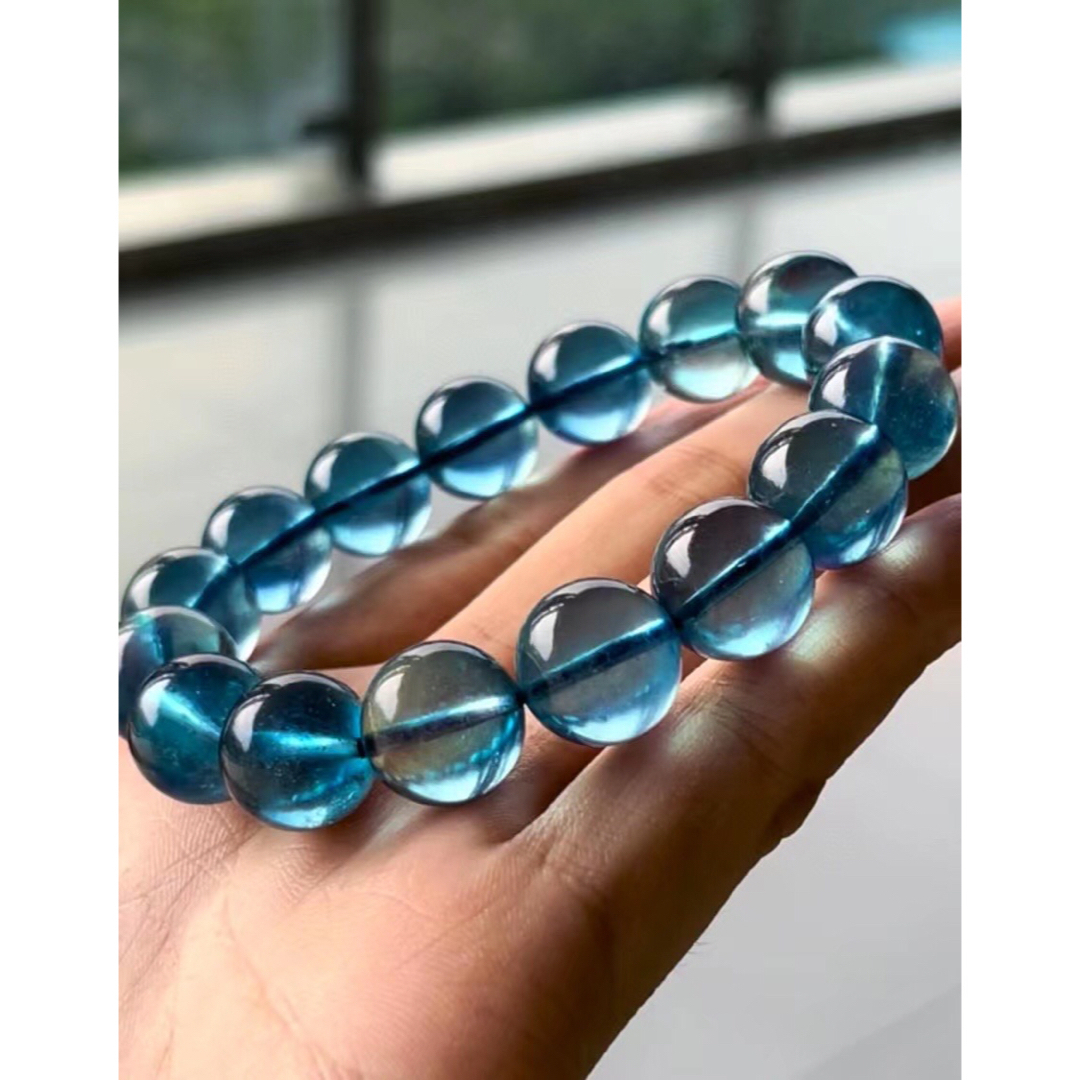 ⭐︎【天然】アクアマリン ブレスレット 12.8mm-