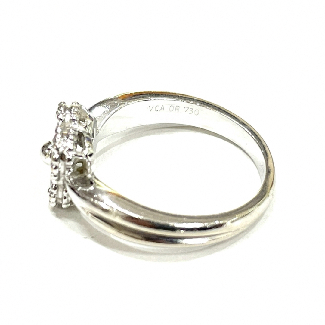 K18WG VCA Diamond 4P Ring clover shape