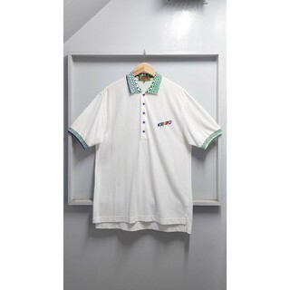KENZO - 美品 KENZO GOLF ケンゾー 半袖 総柄 ポロシャツ 刺繍ロゴ 3の