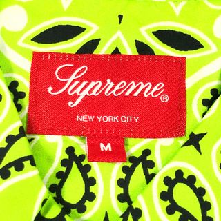 美品 国内正規 Supreme Bandana Silk Shirt RED M