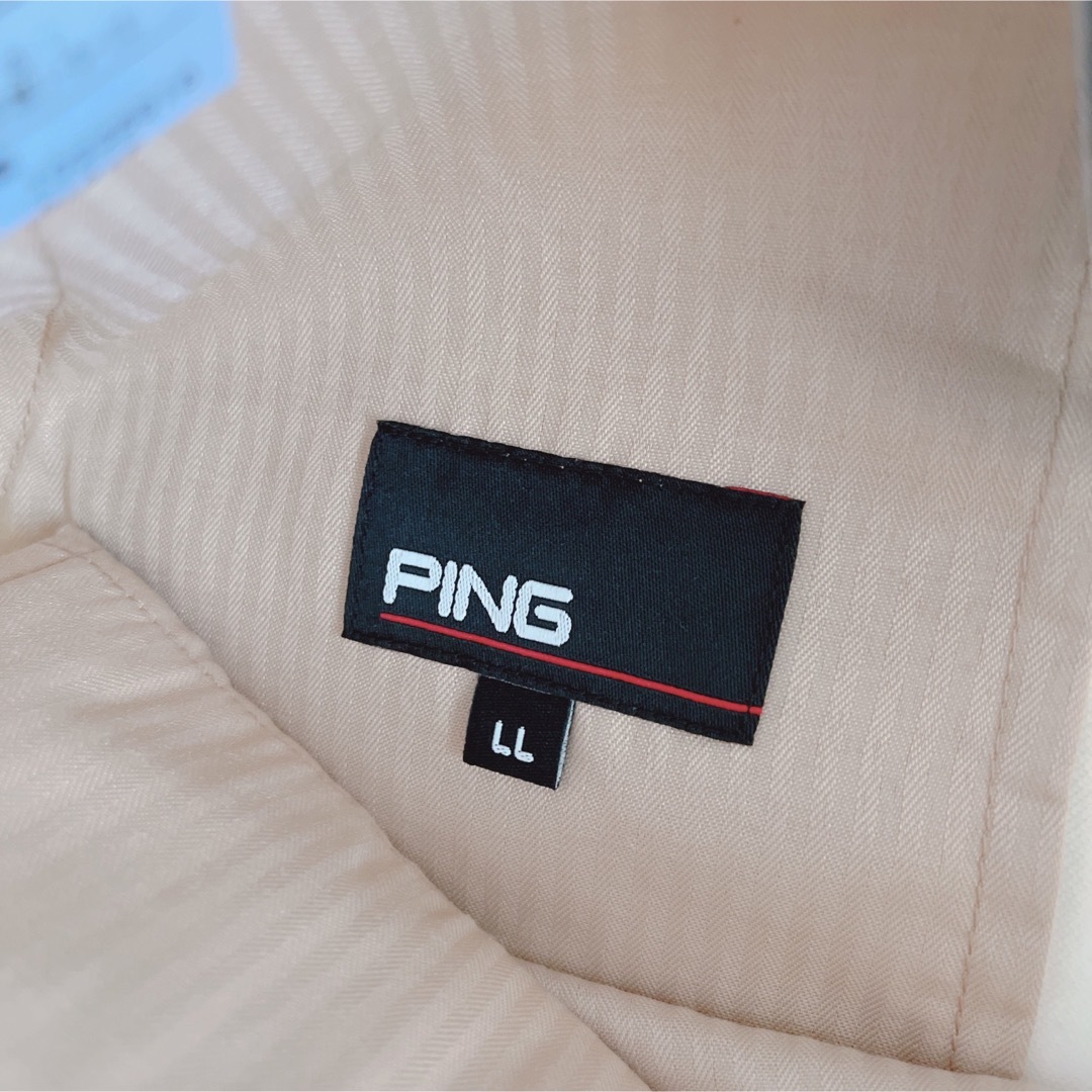 PING(ピン)のping ピン　撥水ツイルカット ショートパンツ LLサイズ ホワイト　白 スポーツ/アウトドアのゴルフ(ウエア)の商品写真