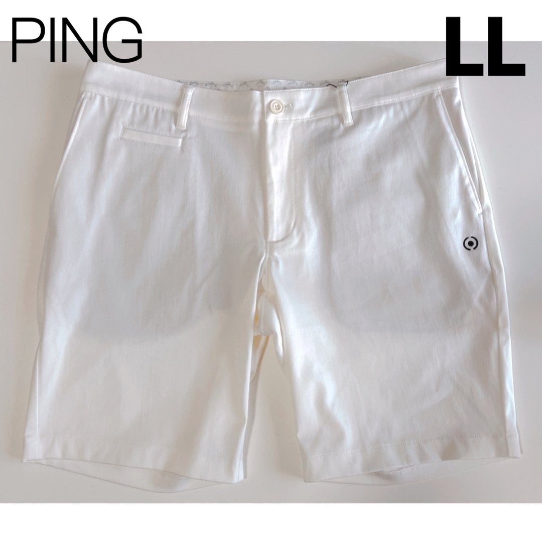 ping ピン　撥水ツイルカット ショートパンツ LLサイズ ホワイト　白