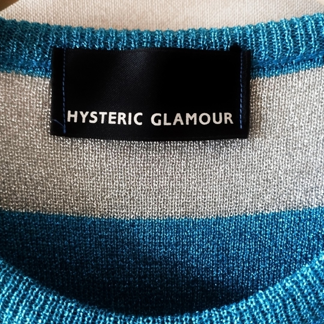 HYSTERIC GLAMOUR(ヒステリックグラマー)のヒステリックグラマー　ストライプ　ラメニット レディースのトップス(ニット/セーター)の商品写真