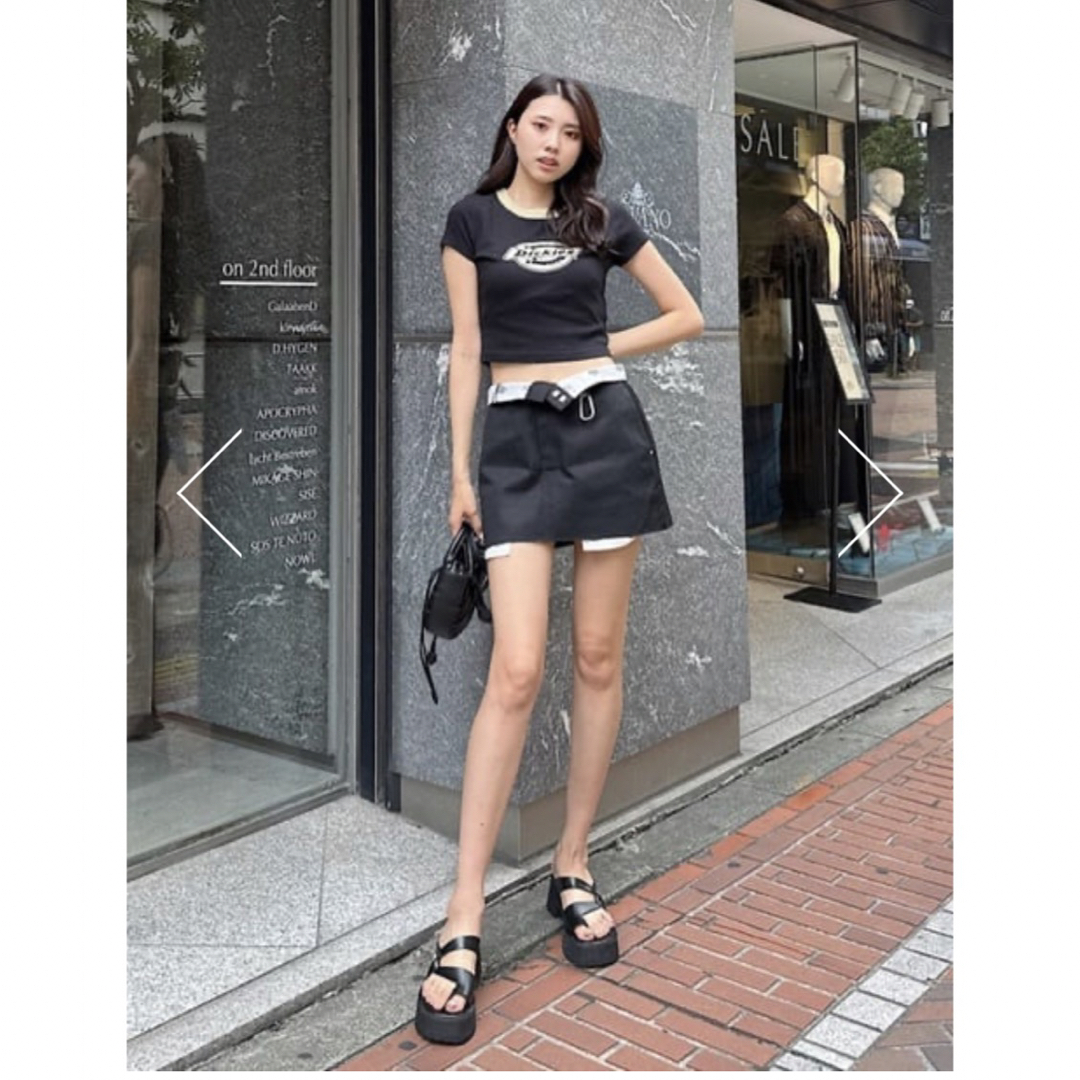 moussy - MOUSSY×DICKIES（R）CUT OFF ミニスカート♡ブラックの通販