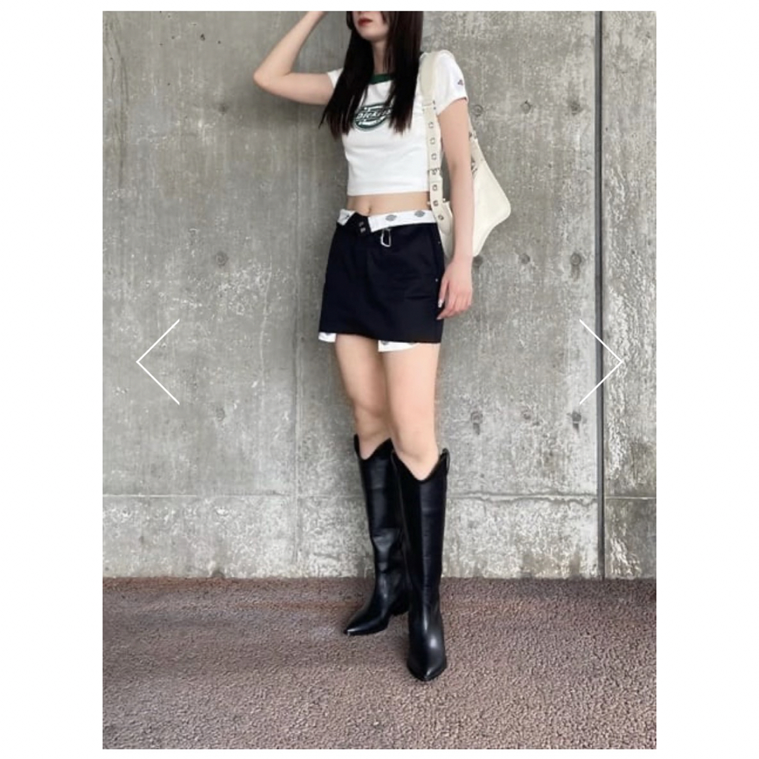 MOUSSY×DICKIES（R）CUT OFF ミニスカート♡ブラック