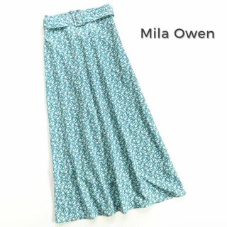ミラオーウェン(Mila Owen)の621*ミラオーウェン 花柄 フレア ロングスカート.(ロングスカート)