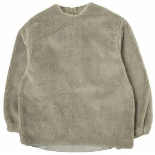 ハイク(HYKE)のHYKE ハイク 20AW 日本製 FAUX SHEARLING TOP バックジップボアプルオーバー 202-15122 1 グレージュ トレーナー オーバーサイズ ミリタリー トップス【中古】【HYKE】(その他)