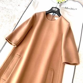 【最高級】MaxMara クチートアマーノ  ダブルフェイス　タックワンピース