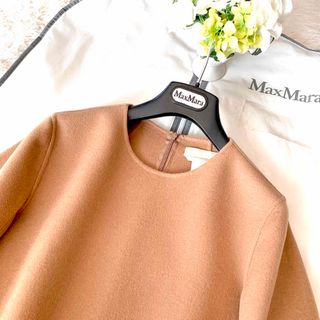 【最高級】MaxMara クチートアマーノ  ダブルフェイス　タックワンピース