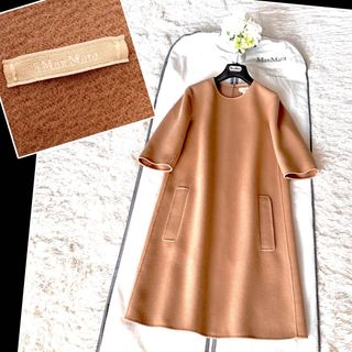 MaxMara 【最高級】クチートアマーノ  キャメル　ダブルフェイスワンピース最新アイテム入荷中