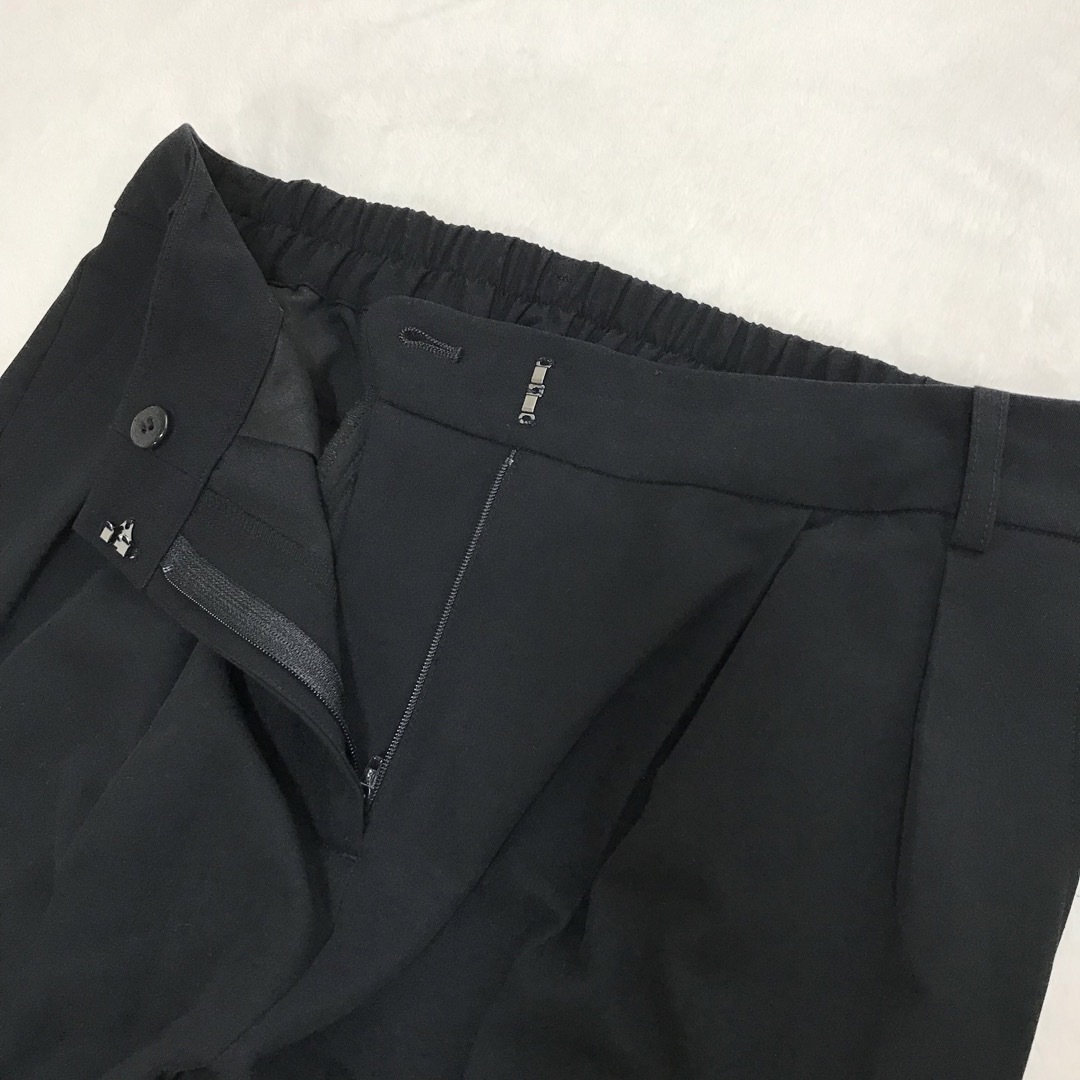 ルイルエブティック LL 洗える タックぺプラムジャケット パンツ ブラック