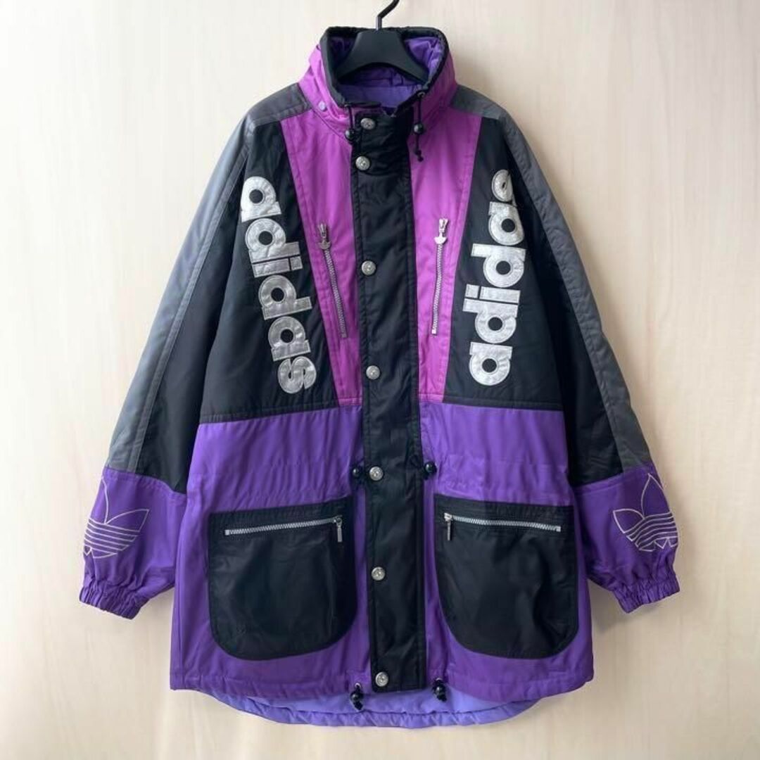 adidas - 80s古着 アディダス 中綿ポリエステルジャケット デサント製