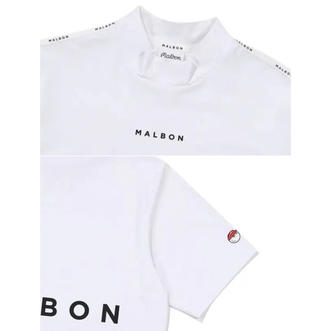 Malbongolf マルボンゴルフ モックネック Tシャツ 黒 ブラック XL