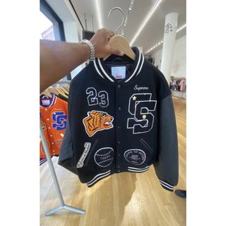 Lサイズ Supreme Tiger Varsity Jacket Black