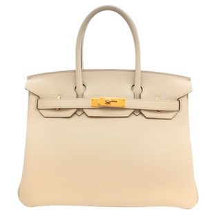 エルメス(Hermes)の　エルメス HERMES バーキン30 U刻印 ベトン/ゴールド金具 トリヨンクレマンス レディース ハンドバッグ(ハンドバッグ)