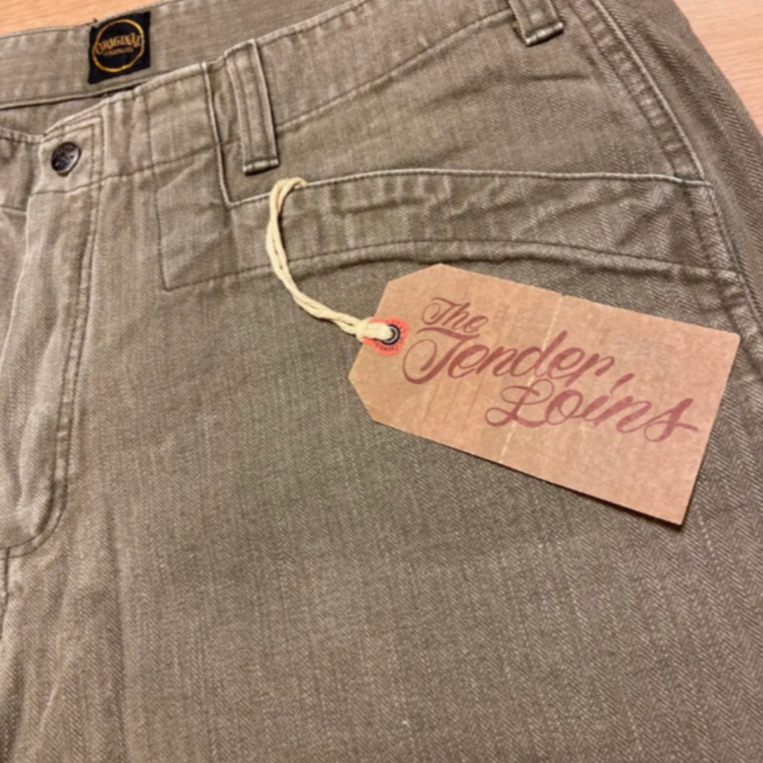 希少品!TENDERLOIN テンダーロイン SHORTS HB オリーブ L