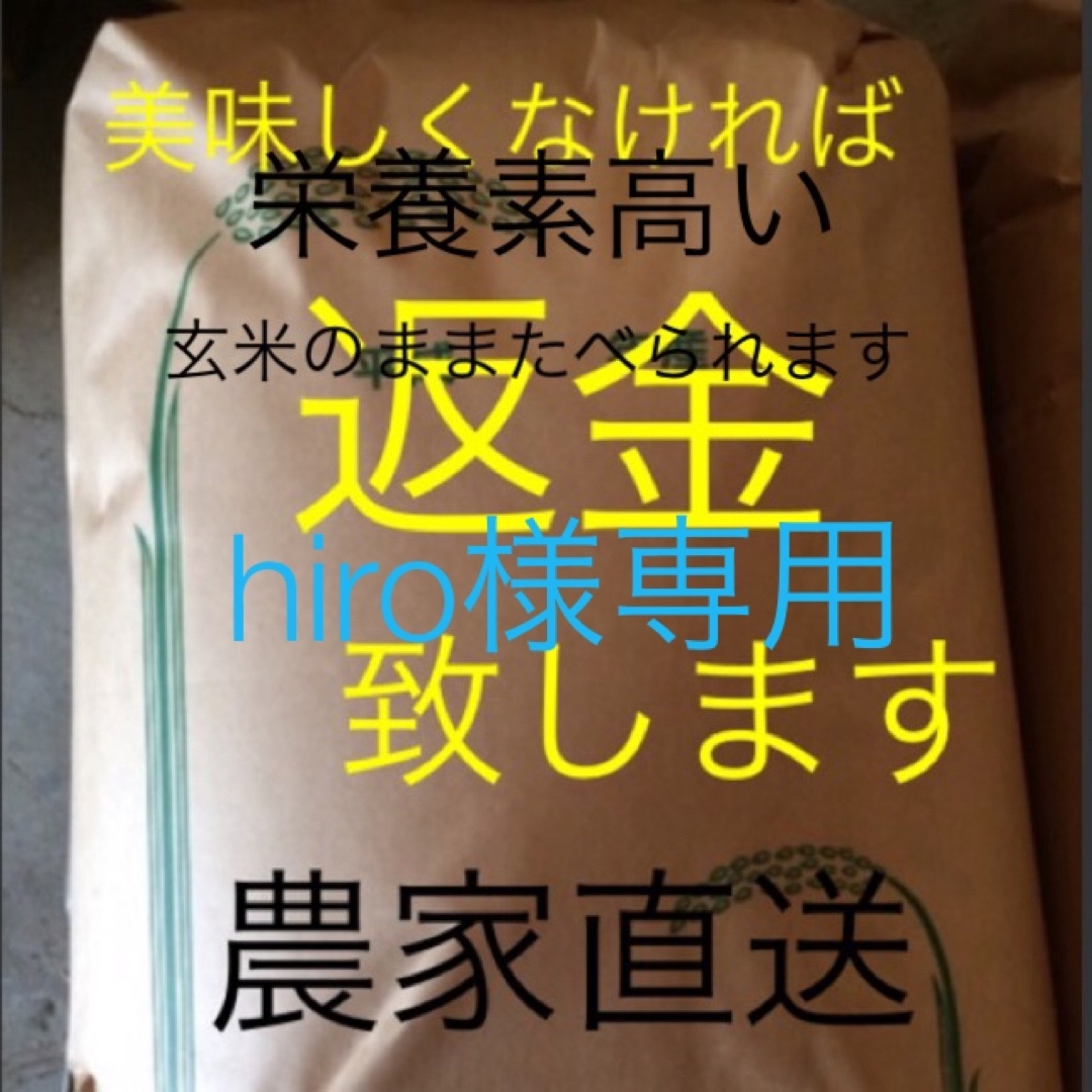 hiro様専用　予約13日発送　新米無農薬純こしひかり30㎏  玄米 食品/飲料/酒の食品(米/穀物)の商品写真