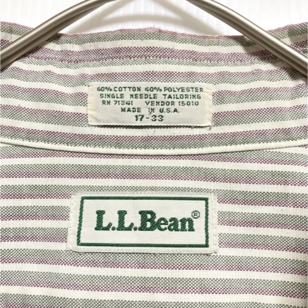 L.L.Bean(エルエルビーン)の70S-80S L.LBean USA製 長袖シャツ ストライプ マルチカラー メンズのトップス(シャツ)の商品写真