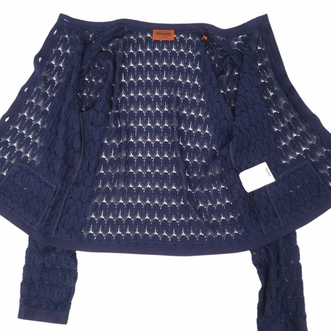 美品 ミッソーニ MISSONI ニット カーディガン ロングスリーブ 総柄