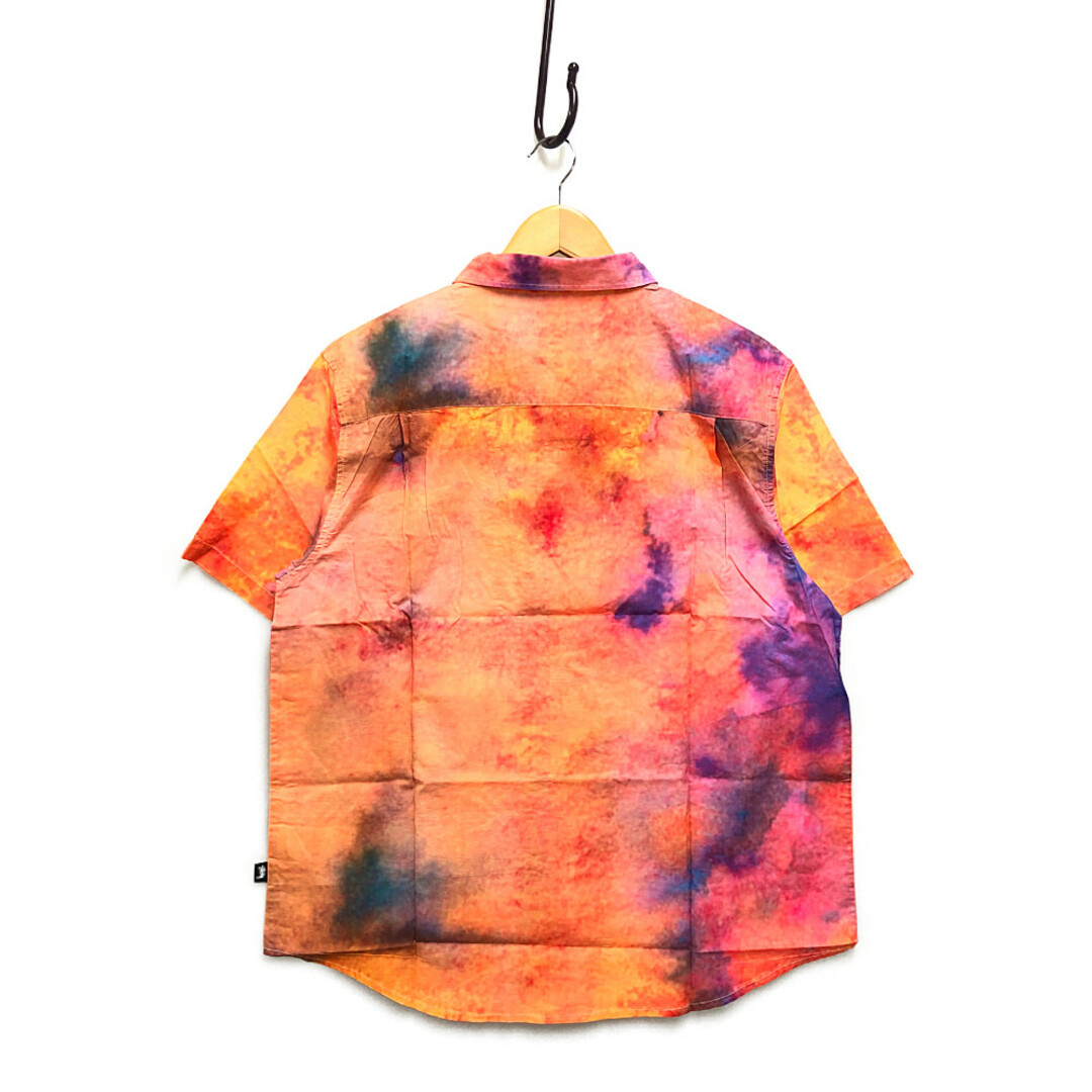 STUSSY(ステューシー)のSTUSSY ステューシー TIE DYE SHIRT タイダイシャツ 薄手 半袖シャツ オレンジ サイズL 正規品 / B4203 メンズのトップス(シャツ)の商品写真