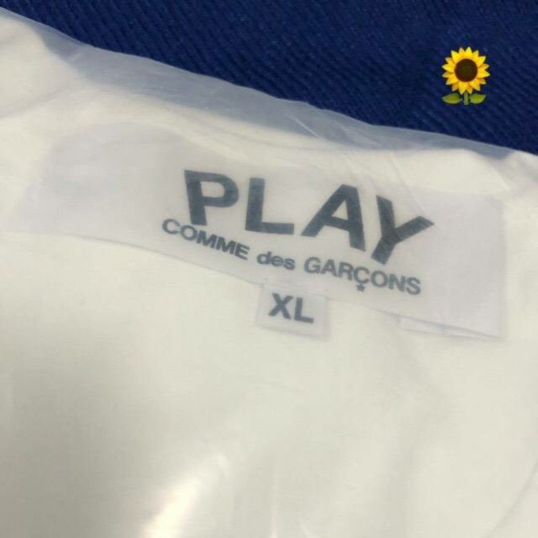 国内正規品 プレイコムデギャルソン メンズXL Tシャツ ホワイト レッドハート