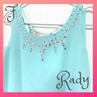 レディー(Rady)の美品★ビジュー裏地付きノースリーブ　シフォン　ブラウス♡Rady(シャツ/ブラウス(半袖/袖なし))