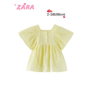 ザラ(ZARA)のZARAテクスチャー チェックトップス(Tシャツ/カットソー)