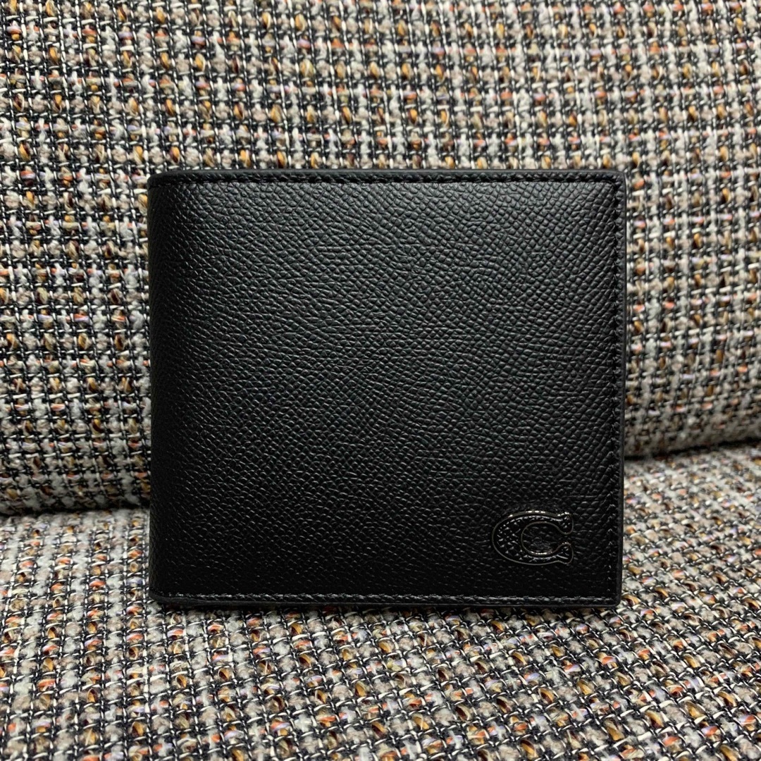COACH - ショプバ・箱付き 883 コーチ 二つ折り財布 黒 ブラック 新作