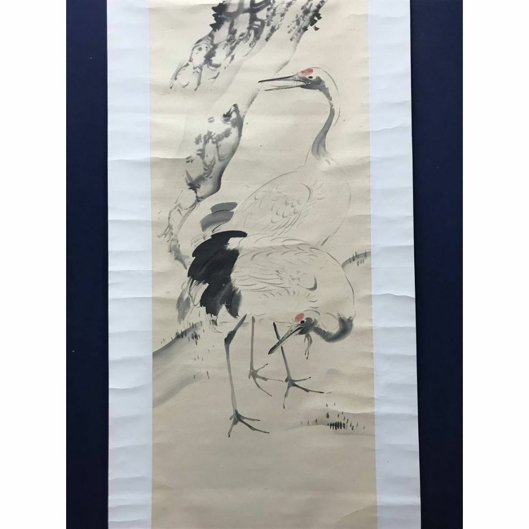 作者不詳/鶴亀図/鶴図/亀図/双幅/掛軸☆宝船☆AC-759の通販 by 作者不詳/鶴亀図/鶴図/亀図/双幅/掛軸☆宝船☆AC-759の通販 by