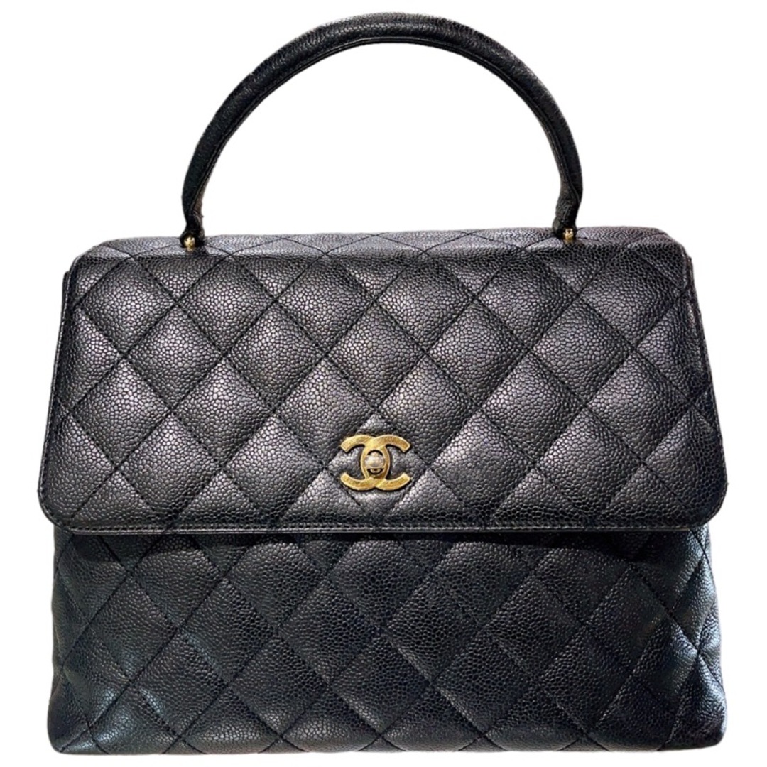 シャネル CHANEL トップハンドルバッグ A12397 キャビアスキン/GD金具 レディース ハンドバッグ