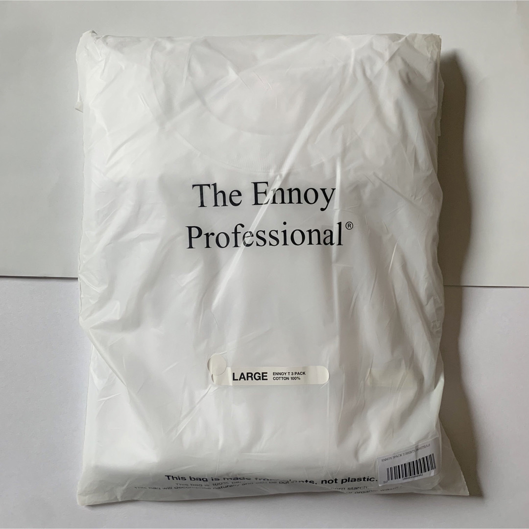 Lサイズ 送料込み ENNOY 3PACK T-SHIRTS WHITE-