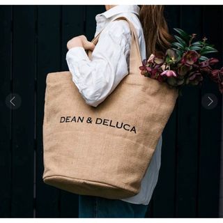 DEAN&DELUCA 20周年限定 ジュートマーケットトートバッグＬサイズ本物(トートバッグ)