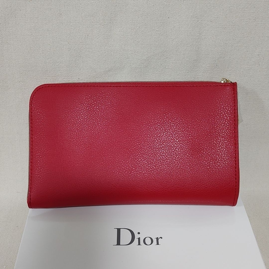 Christian Dior(クリスチャンディオール)のDior ディオール ノベルティ ポーチ レッド レディースのファッション小物(ポーチ)の商品写真