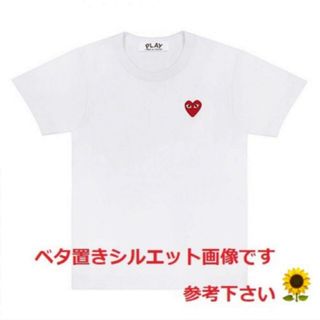 サイズL新品未使用プレイコムデギャルソンゴールドハートTシャツカットソー