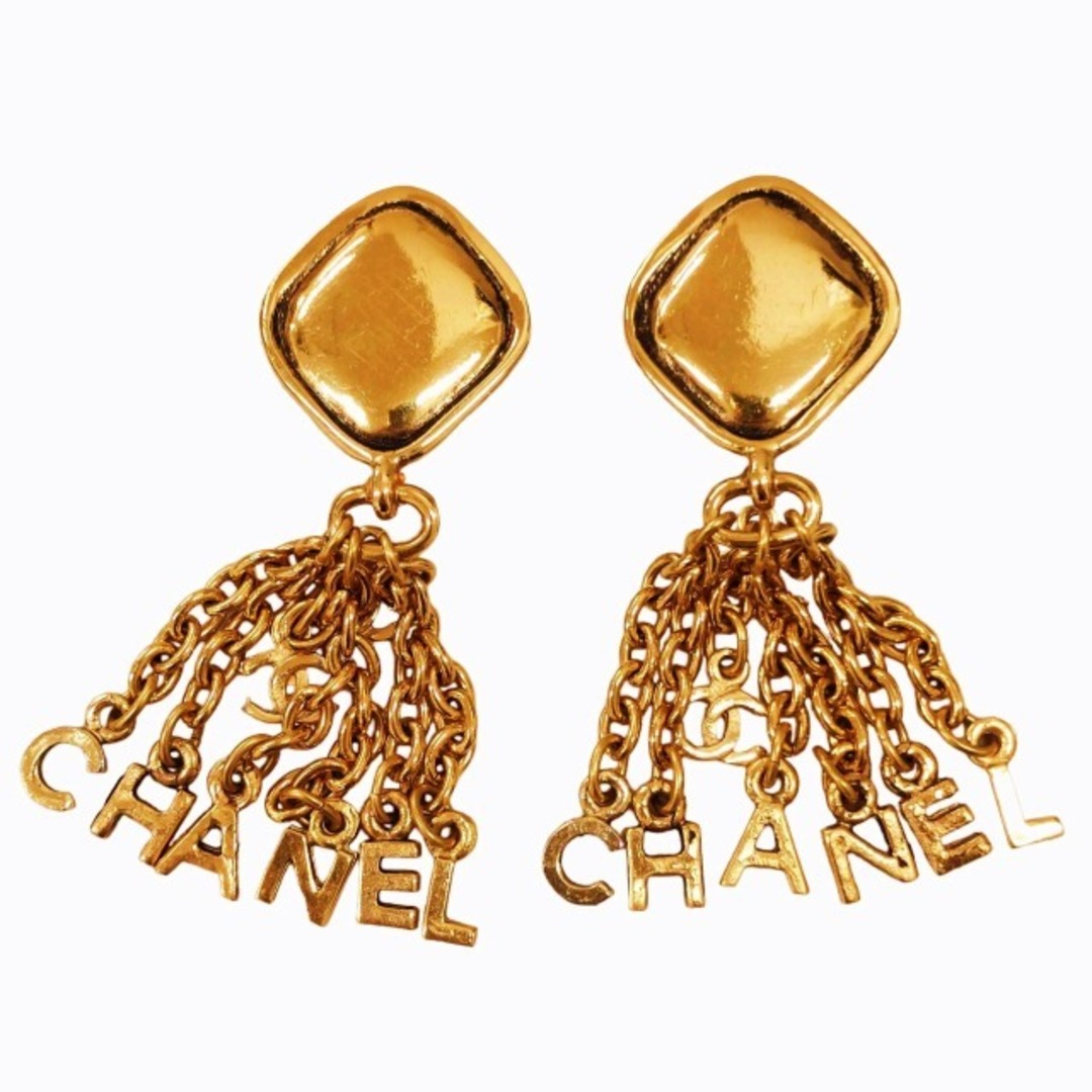 ✞CHANEL ロゴチェーンイヤリング✞-
