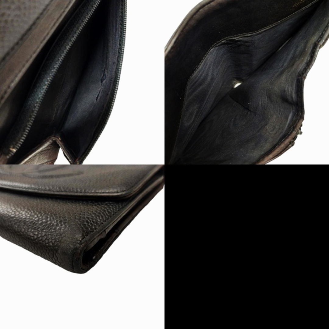 CHANEL(シャネル)のシャネル ヴィンテージ キャビアスキン 5番台 3つ折り財布 サイフ ココマーク レディースのファッション小物(財布)の商品写真