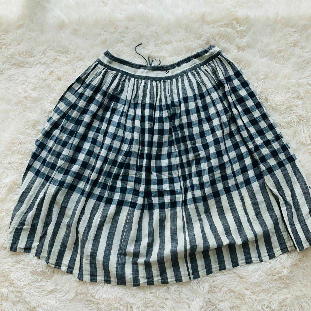 45rpmコットンチェックスカート-