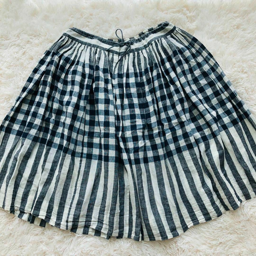 45rpmコットンチェックスカート-