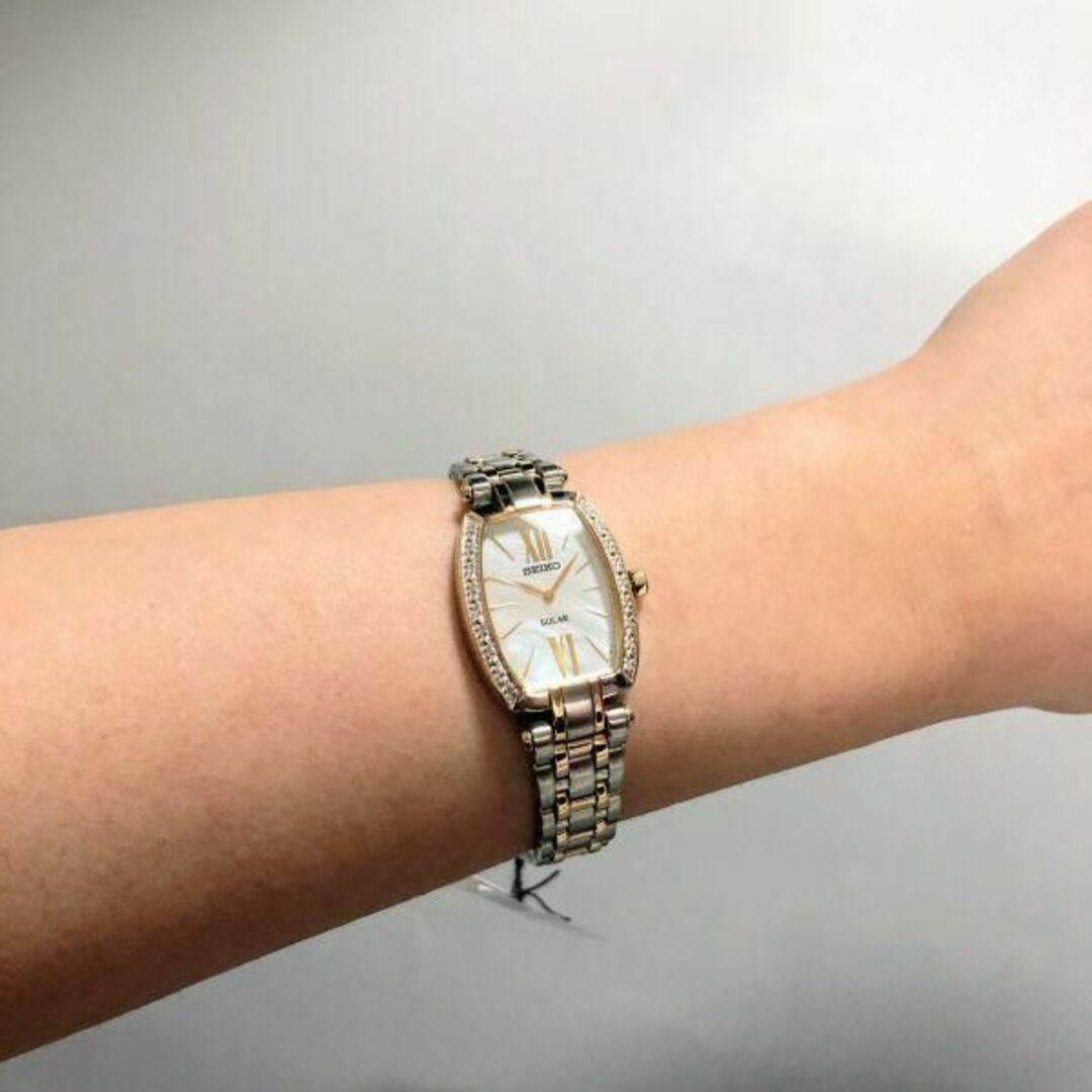 【新品】天然ダイヤの輝き★SEIKO セイコー★ソーラー 腕時計 レディース