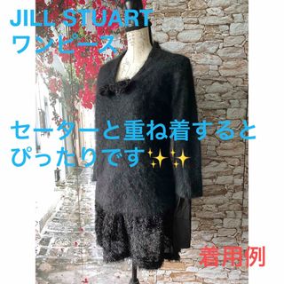 ジルスチュアート(JILLSTUART)のJILL STUART ブラックロングカットソー(カットソー(長袖/七分))