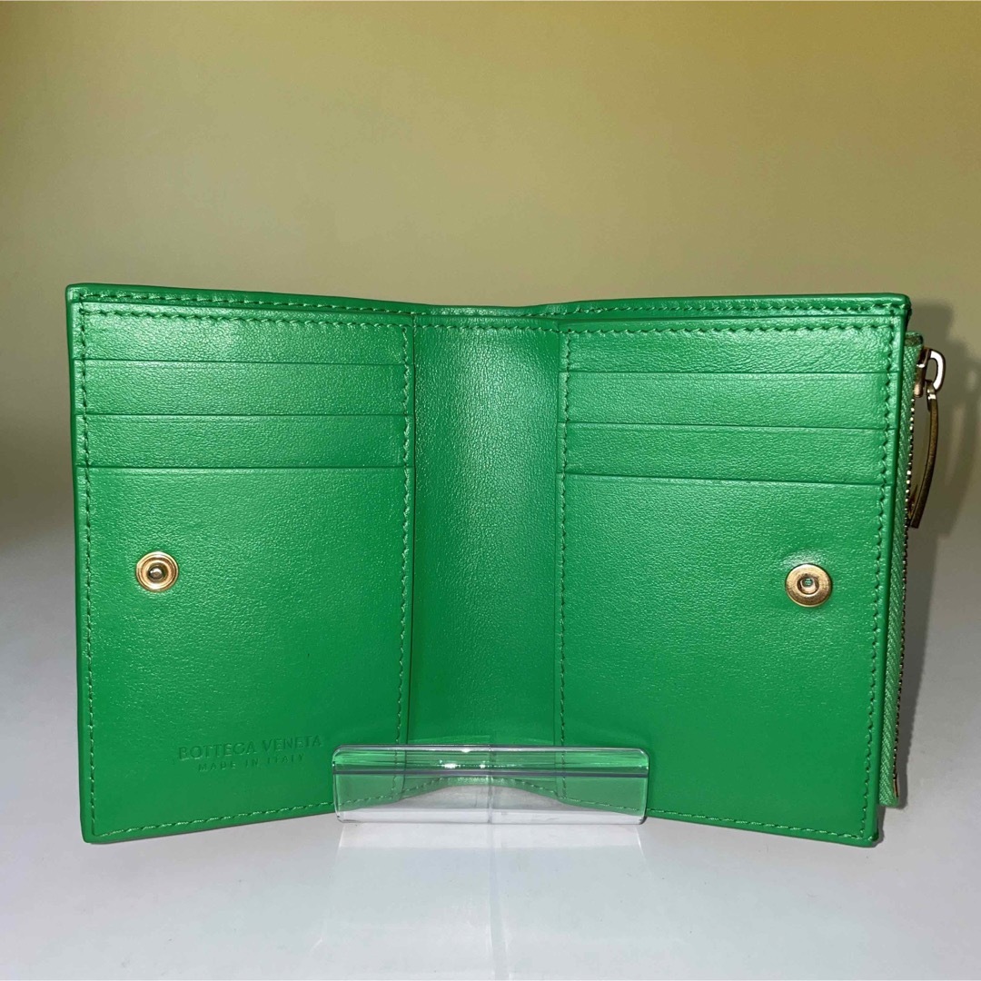 Bottega Veneta 美品 緑 折り財布 マキシイントレチャート