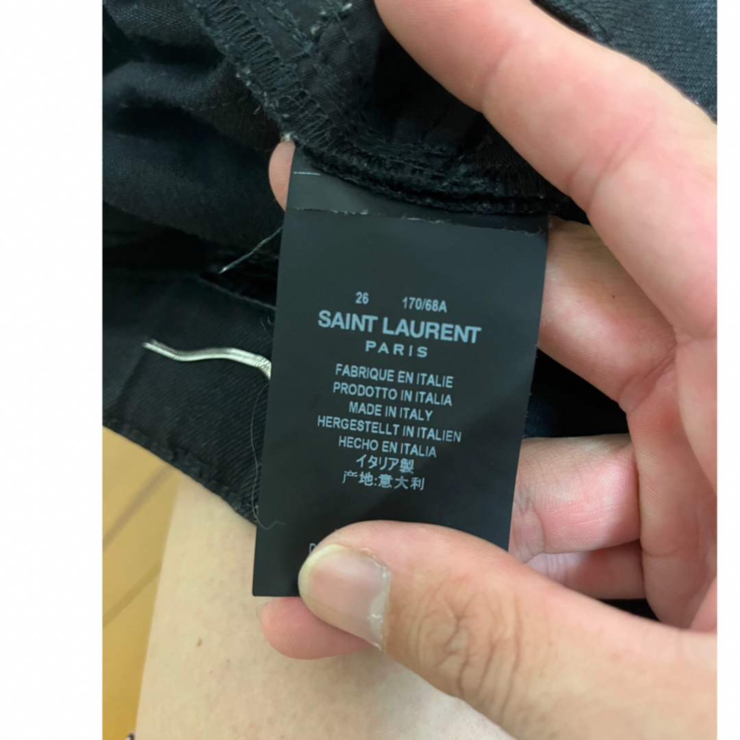 Saint Laurent(サンローラン)のサンローランパリ　ヴィンテージブラックスキニーデニムパンツ　26 メンズのパンツ(デニム/ジーンズ)の商品写真