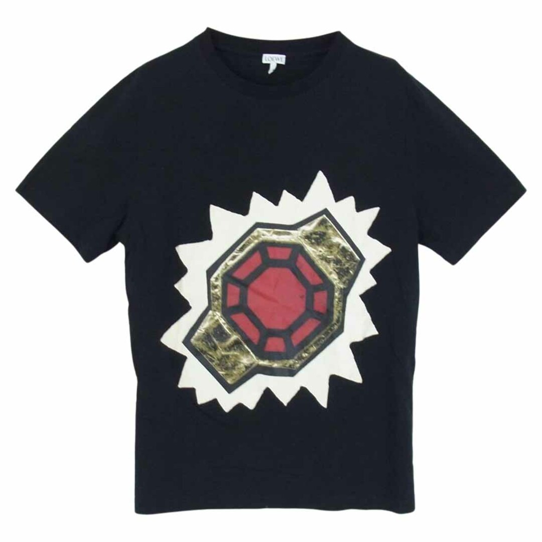 LOEWE ロエベ Ｔシャツ  21SS  S359333XCB × Joe brainard ジョー・ブレイナード ジュエルプリント バックロゴ 半袖 Tシャツ ブラック系 S